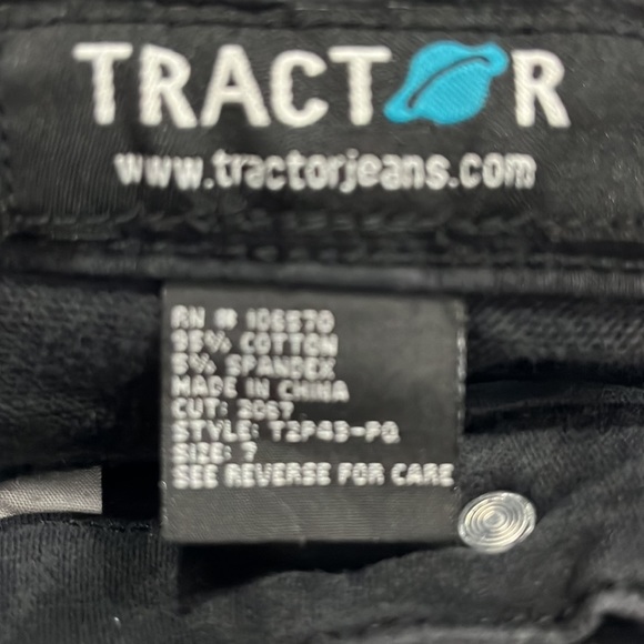 Tractor Girls Black soft Jean sz 7 - Picture 4 of 5